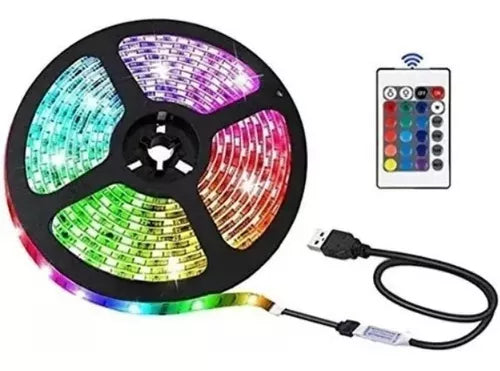 Tira De Luces Led Rgb 5050 Ledstar 5mts C/control Remoto